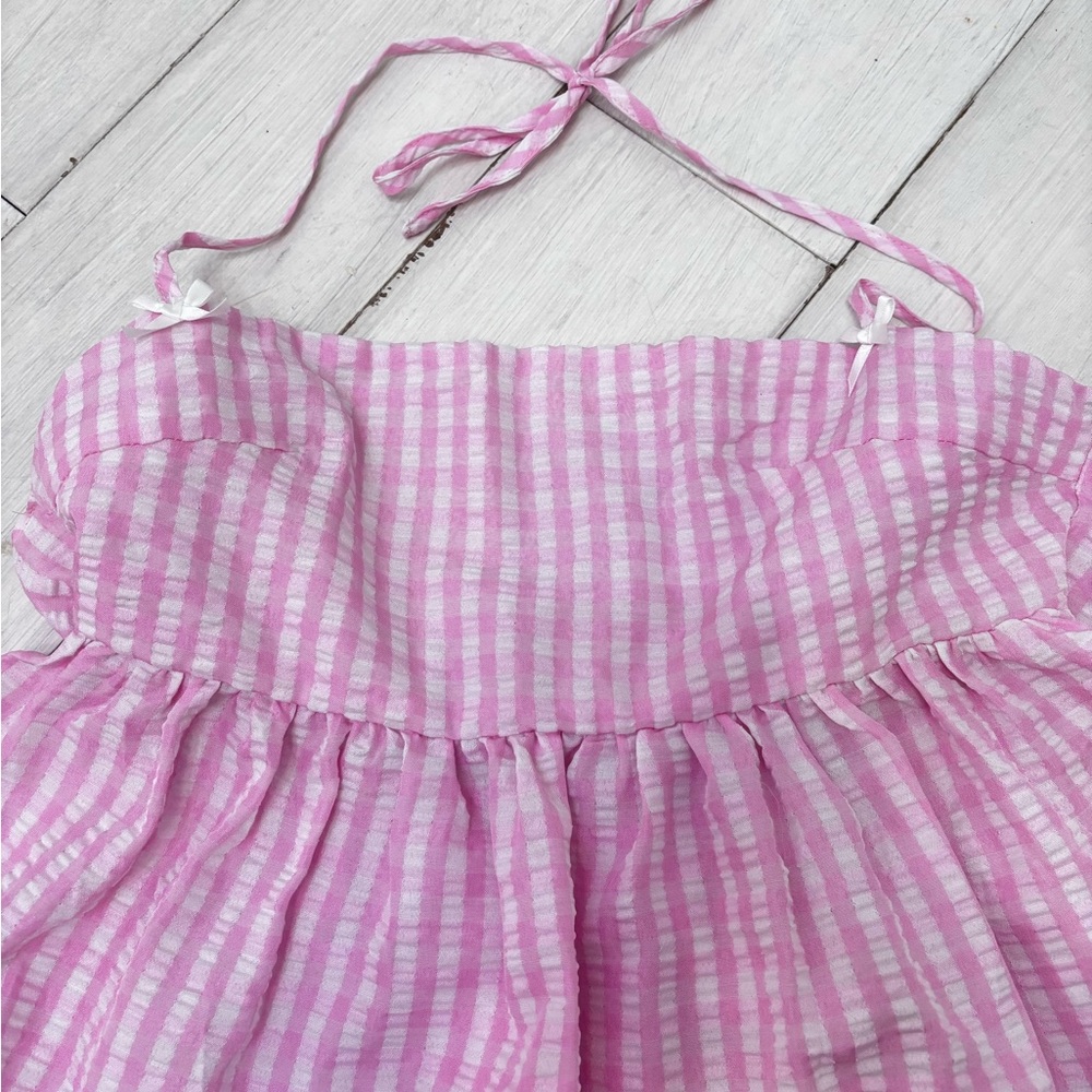 SHEIN Pink Gingham Top